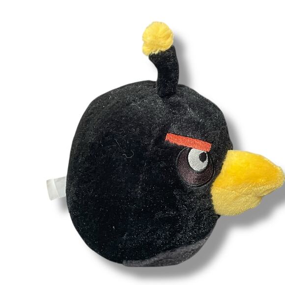 Angry Birds Plush Black Bomb Stuffed Animal 3rd Gen 2010 NO SOUND Decor 6" - Picture 3 of 10